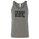 The way they want me to fear trans people while protecting child abusers is wild Unisex Tank Top-T-Shirt-The Original God Ain't Petty But I Am