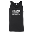 The way they want me to fear trans people while protecting child abusers is wild Unisex Tank Top-T-Shirt-The Original God Ain't Petty But I Am