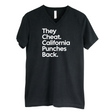 They Cheat. California Punches Back *BLACK V-NECK* Unisex Tee-T-Shirt-The Original God Ain't Petty But I Am