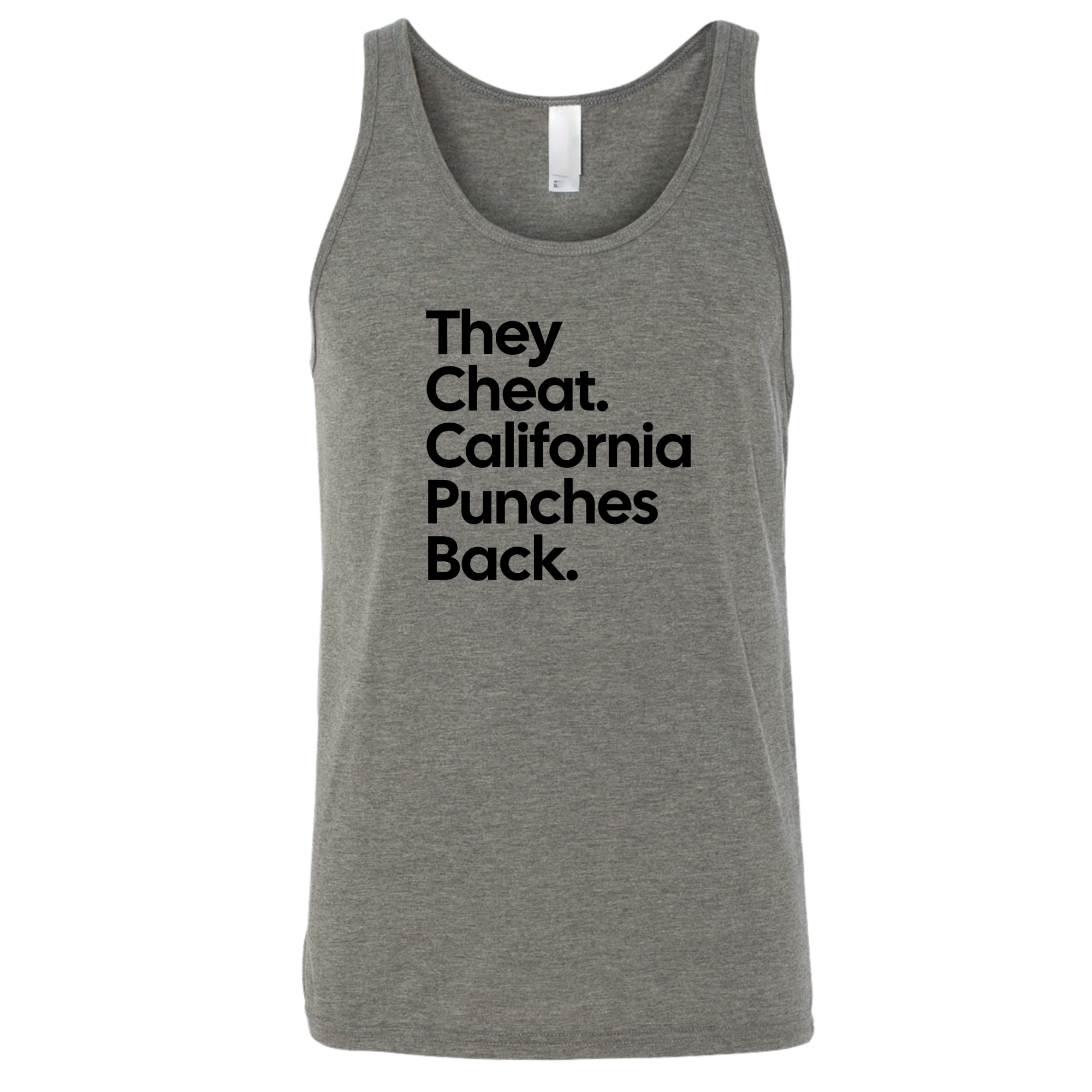 They Cheat. California Punches Back Unisex Tank Top-T-Shirt-The Original God Ain't Petty But I Am