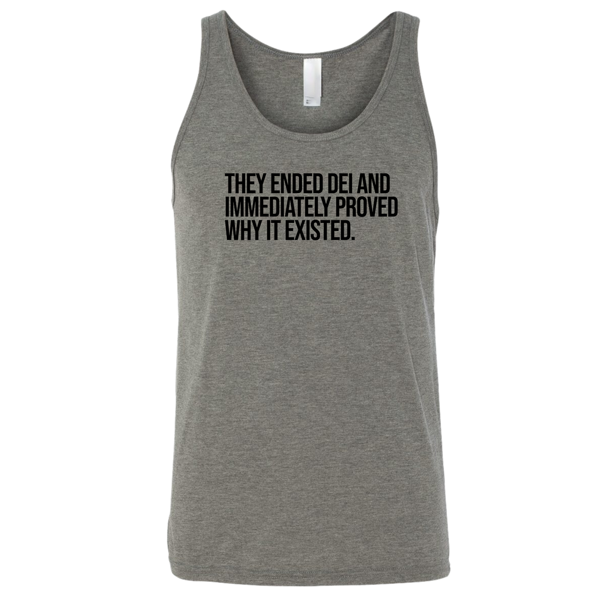 They Ended DEI and Immediately Proved Why It Existed Unisex Tank Top-T-Shirt-The Original God Ain't Petty But I Am
