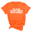 They Left Him. They Didn't Choose Us. There is a difference Unisex Tee-T-Shirt-The Original God Ain't Petty But I Am
