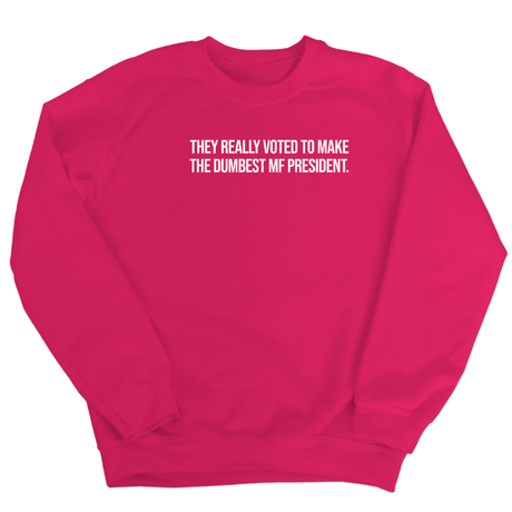 They Really Voted to Make the Dumbest MF President Unisex Sweatshirt-Sweatshirt-The Original God Ain't Petty But I Am