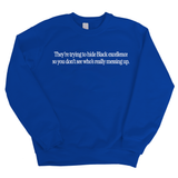 They Trying to Hide Black Excellence So You Don’t See Who’s Really Messing Up Unisex Sweatshirt-Sweatshirt-The Original God Ain't Petty But I Am