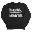 They gave up their benefits, healthcare, and freedom so that a brown person could be kidnapped at work Unisex Sweatshirt-Sweatshirt-The Original God Ain't Petty But I Am