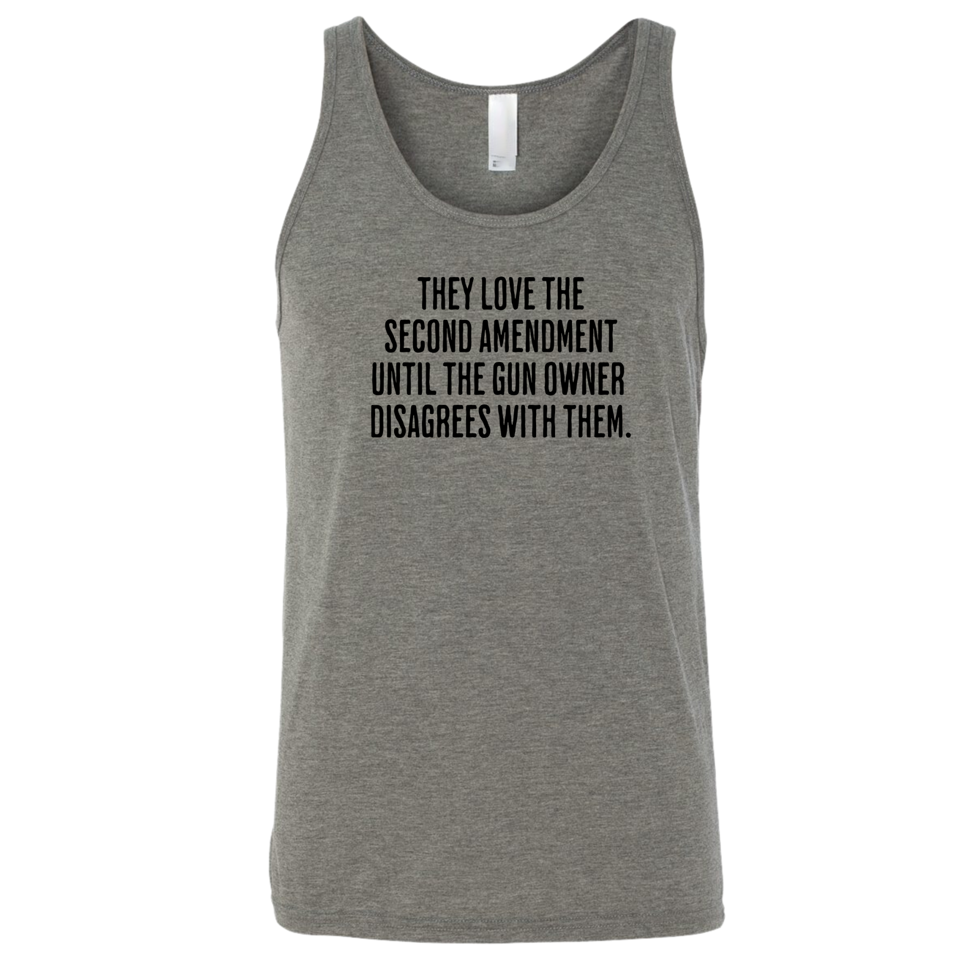 They love the Second Amendment until the gun owner disagrees with them Unisex Tank Top-T-Shirt-The Original God Ain't Petty But I Am