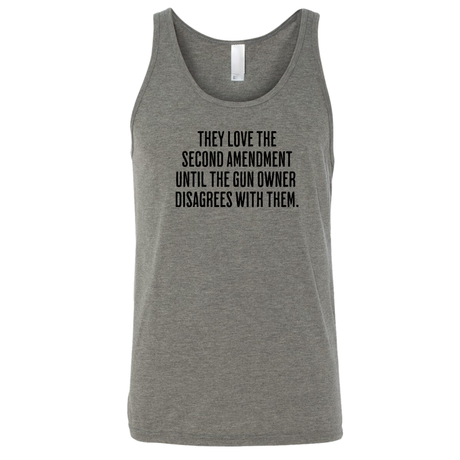 They love the Second Amendment until the gun owner disagrees with them Unisex Tank Top-T-Shirt-The Original God Ain't Petty But I Am