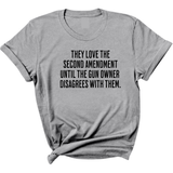 They love the Second Amendment until the gun owner disagrees with them Unisex Tee-T-Shirt-The Original God Ain't Petty But I Am
