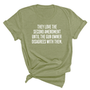 They love the Second Amendment until the gun owner disagrees with them Unisex Tee-T-Shirt-The Original God Ain't Petty But I Am