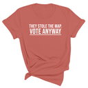 They stole the map. Vote anyway Unisex Tee-T-Shirt-The Original God Ain't Petty But I Am
