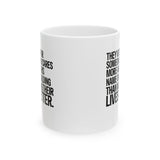 They voted for someone who cares more about his name on a building than making their lives better Mug 11oz (White & Black)-Mug-The Original God Ain't Petty But I Am