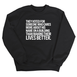 They voted for someone who cares more about his name on a building than making their lives better Unisex Sweatshirt-Sweatshirt-The Original God Ain't Petty But I Am