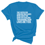 They voted for someone who cares more about his name on a building than making their lives better Unisex Tee-T-Shirt-The Original God Ain't Petty But I Am
