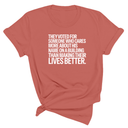 They voted for someone who cares more about his name on a building than making their lives better Unisex Tee-T-Shirt-The Original God Ain't Petty But I Am