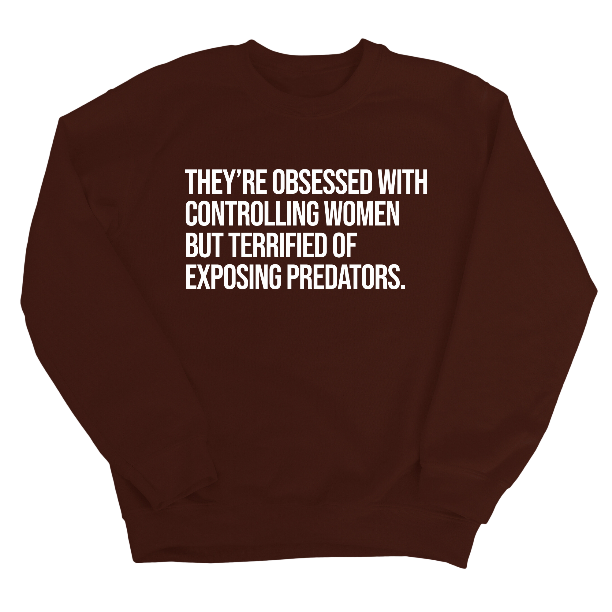 They’re Obsessed with Controlling Women but Terrified of Exposing Predators Unisex Sweatshirt-Sweatshirt-The Original God Ain't Petty But I Am