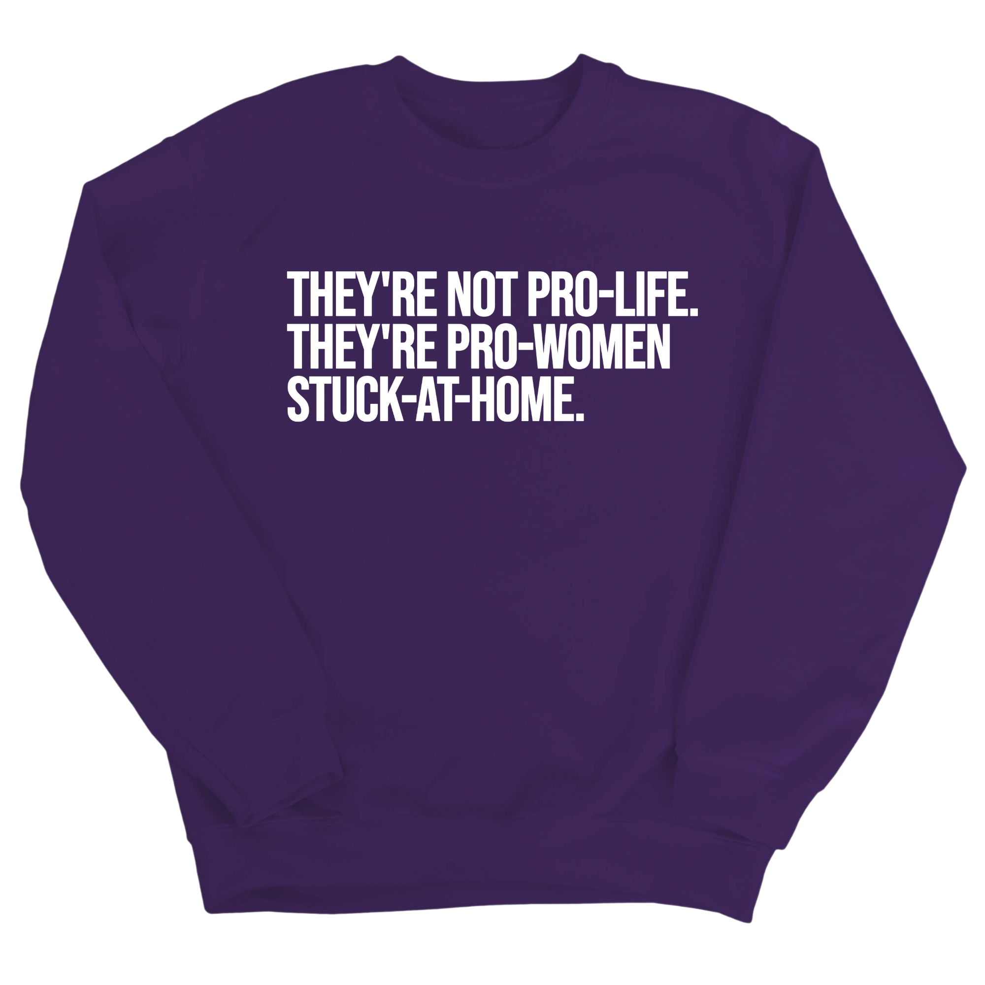 They're not Pro-life. They're Pro-Women stuck- at- home Unisex Sweatshirt-Sweatshirt-The Original God Ain't Petty But I Am