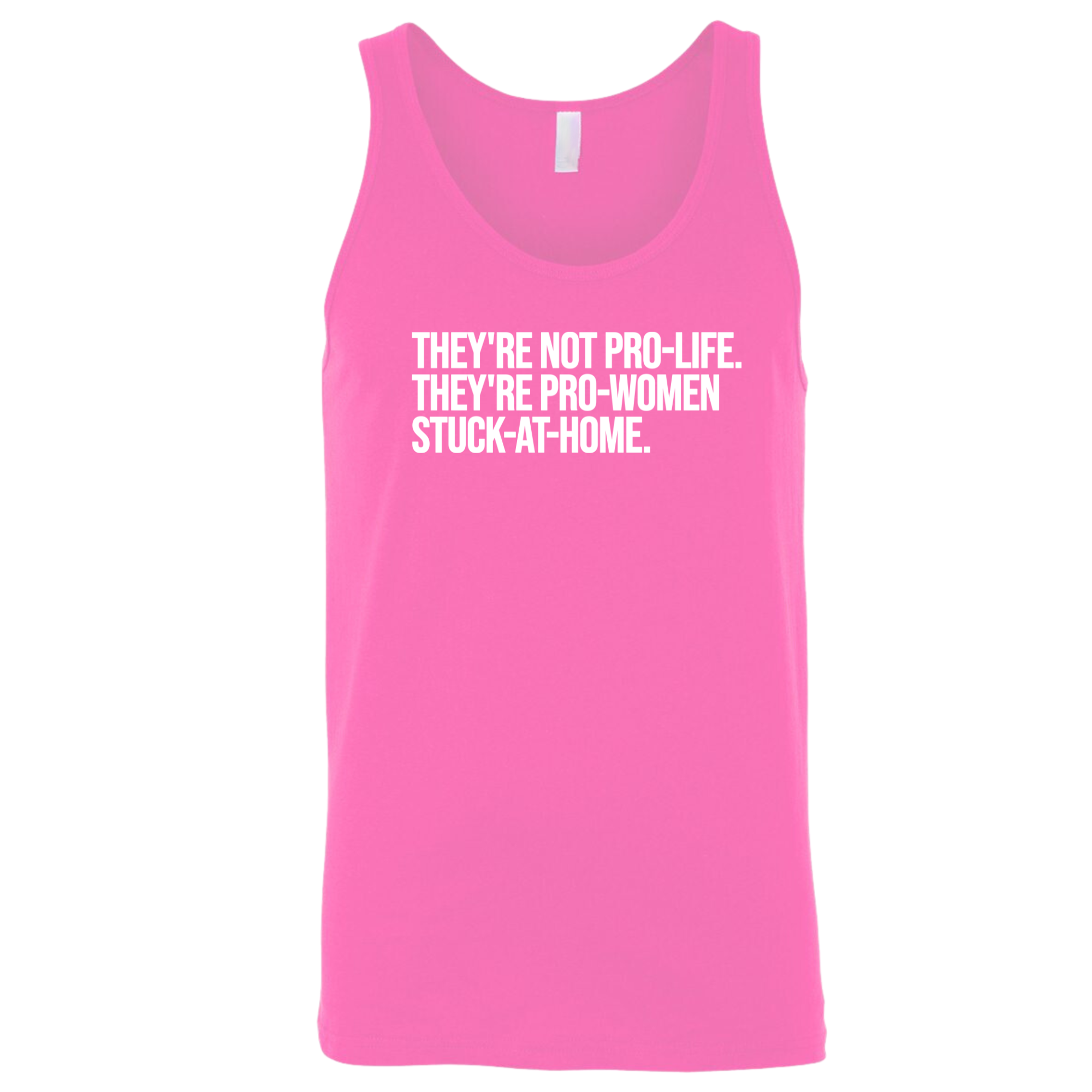 They're not Pro-life. They're Pro-Women stuck- at- home Unisex Tank Top-T-Shirt-The Original God Ain't Petty But I Am