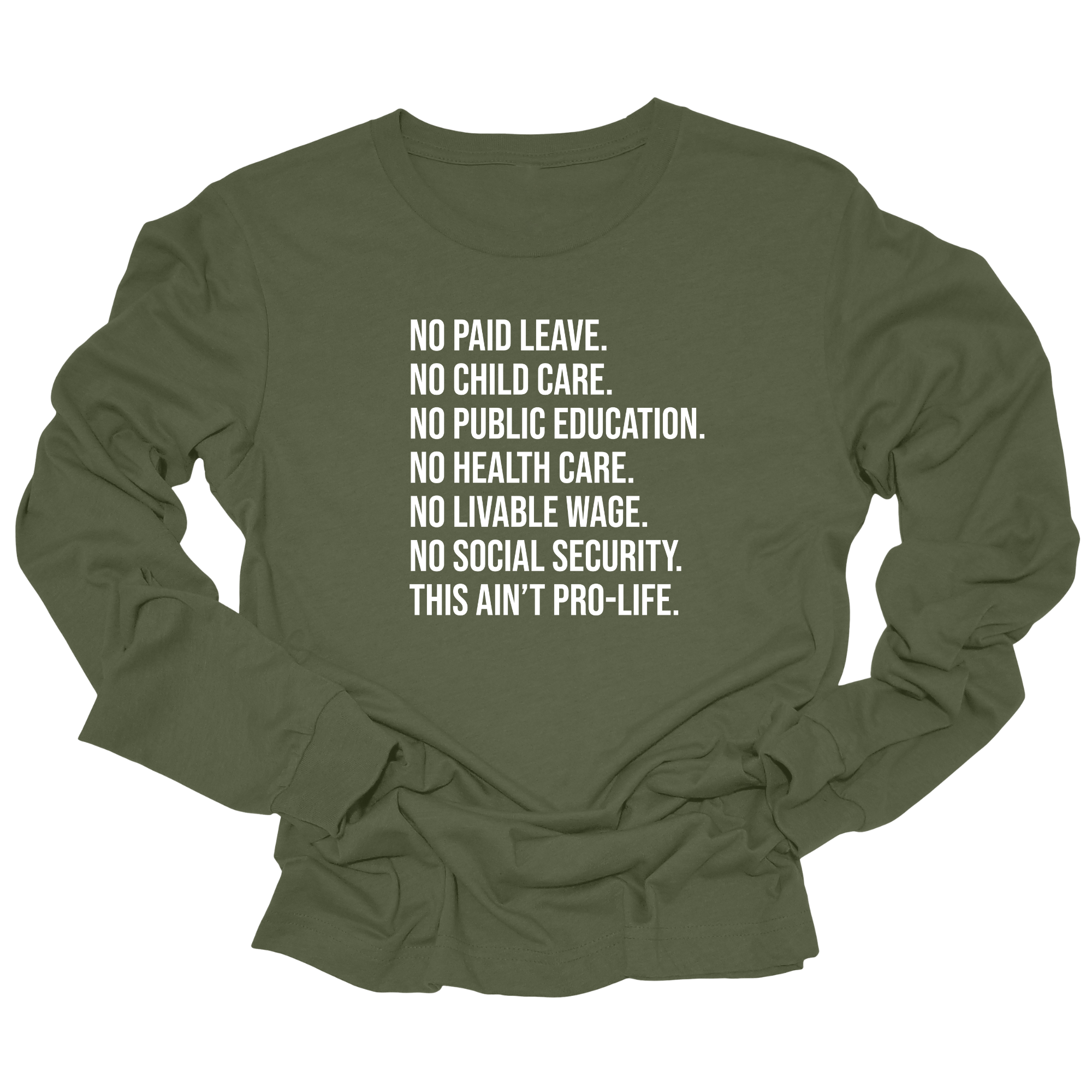 This Ain’t Pro-Life Unisex Long Sleeved Tee-Long Sleeved T-Shirt-The Original God Ain't Petty But I Am