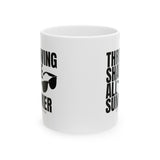 Throwing Shade All Summer Shades Graphic Mug 11oz (White & Black)-Mug-The Original God Ain't Petty But I Am