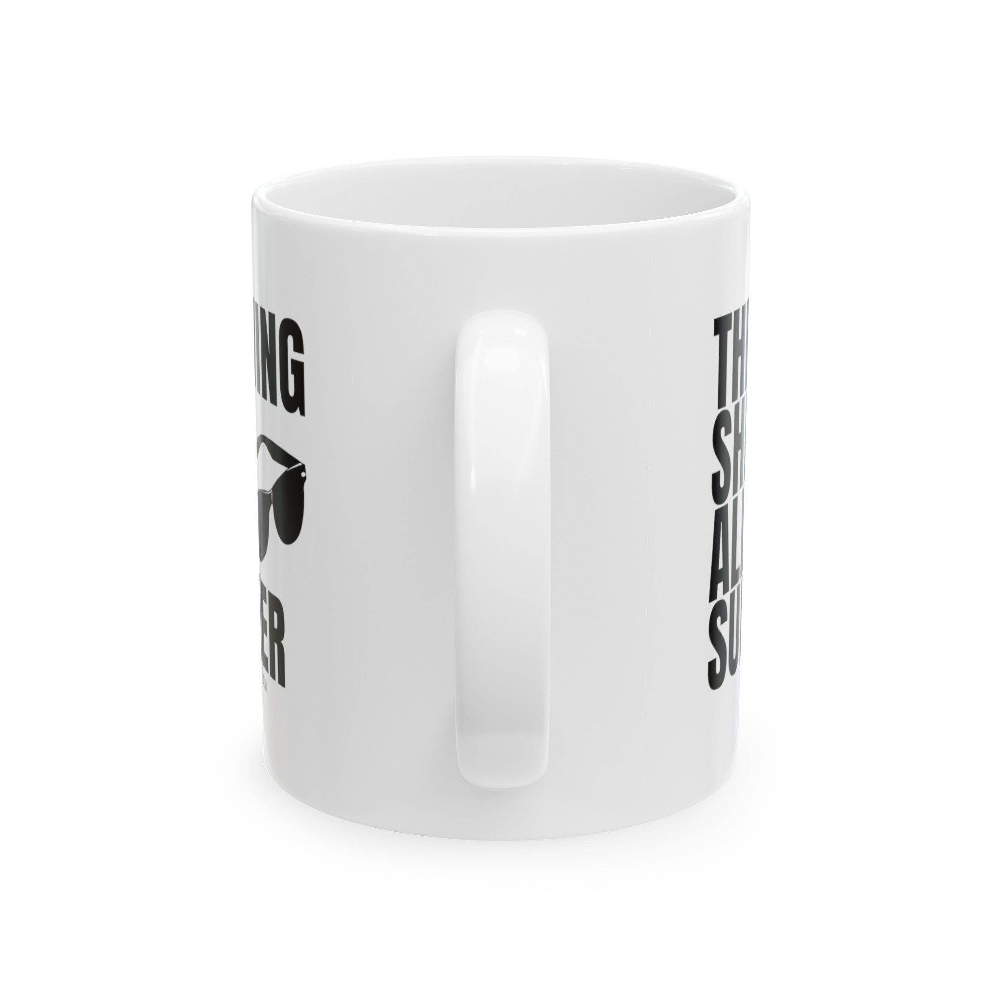 Throwing Shade All Summer Shades Graphic Mug 11oz (White & Black)-Mug-The Original God Ain't Petty But I Am