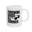 Throwing Shade All Summer Shades Graphic Mug 11oz (White & Black)-Mug-The Original God Ain't Petty But I Am