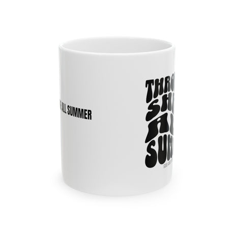 Throwing Shade All Summer Shades Mug 11oz (White & Black)-Mug-The Original God Ain't Petty But I Am
