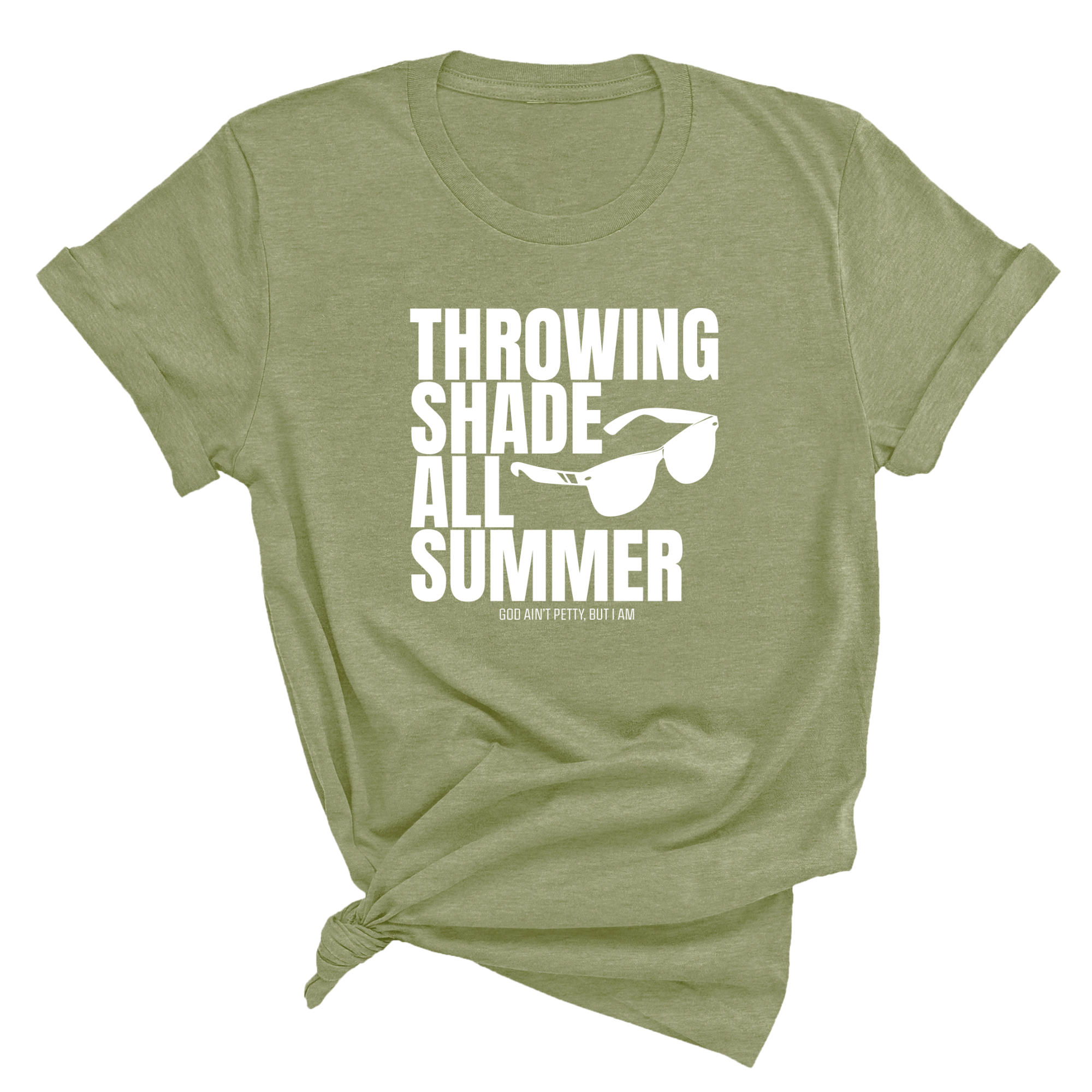 Throwing shades all summer Unisex Tee (Graphic Tee)-T-Shirt-The Original God Ain't Petty But I Am
