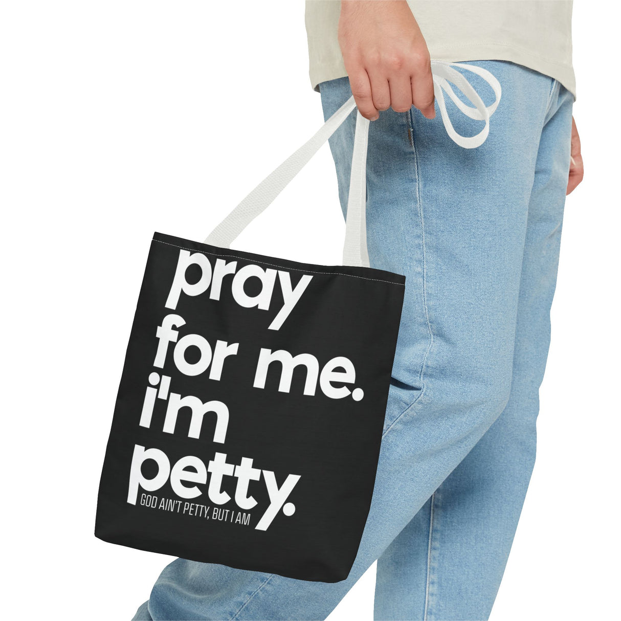Tote Bag (AOP)-Bags-The Original God Ain't Petty But I Am