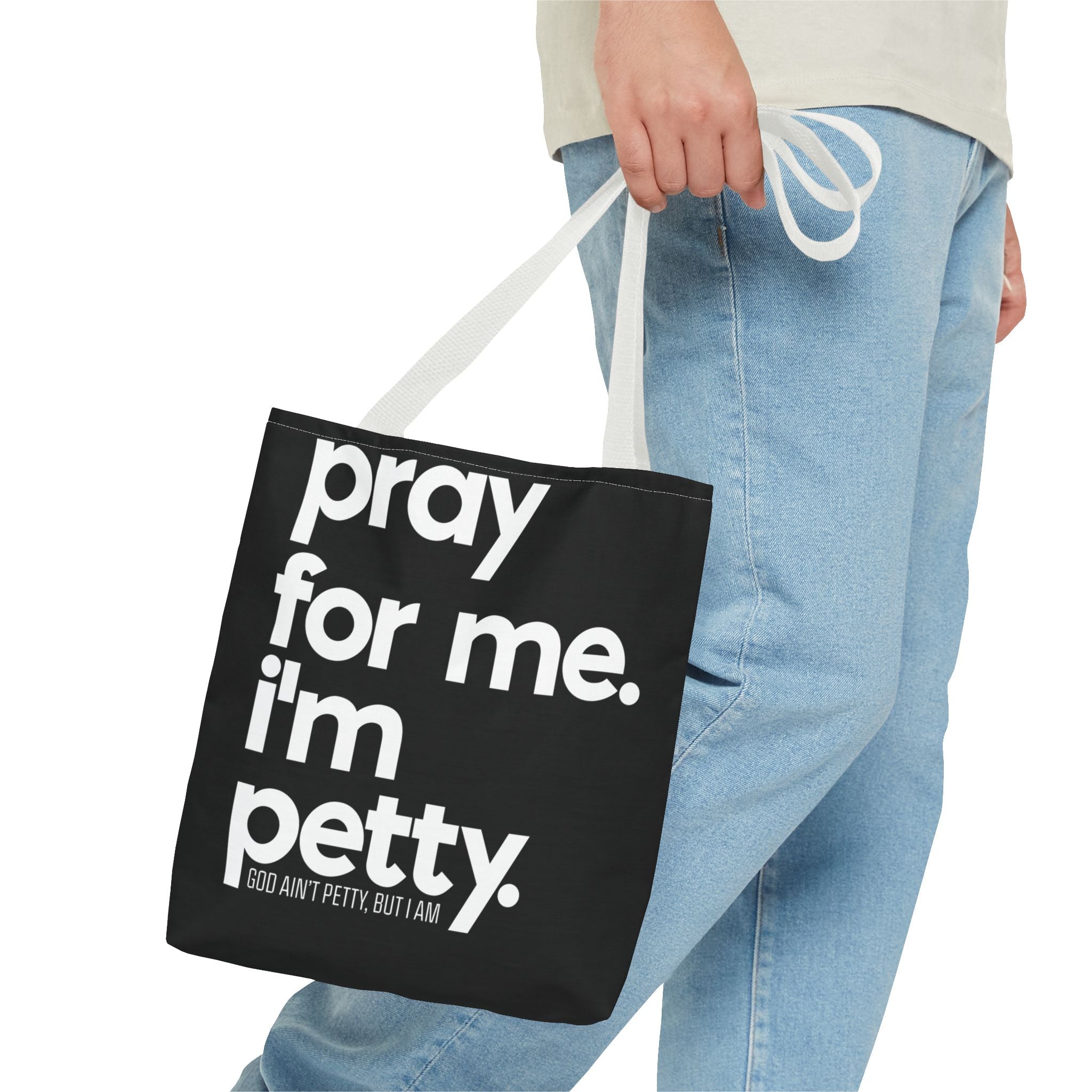Tote Bag (AOP)-Bags-The Original God Ain't Petty But I Am