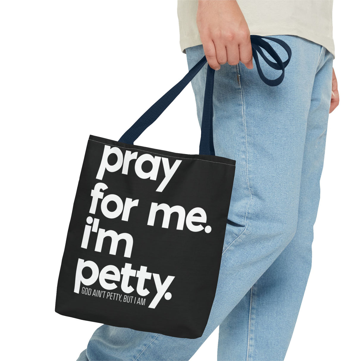 Tote Bag (AOP)-Bags-The Original God Ain't Petty But I Am