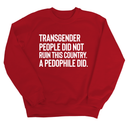 Transgender People Did Not Ruin This Country. A Pedophile Did Unisex Sweatshirt