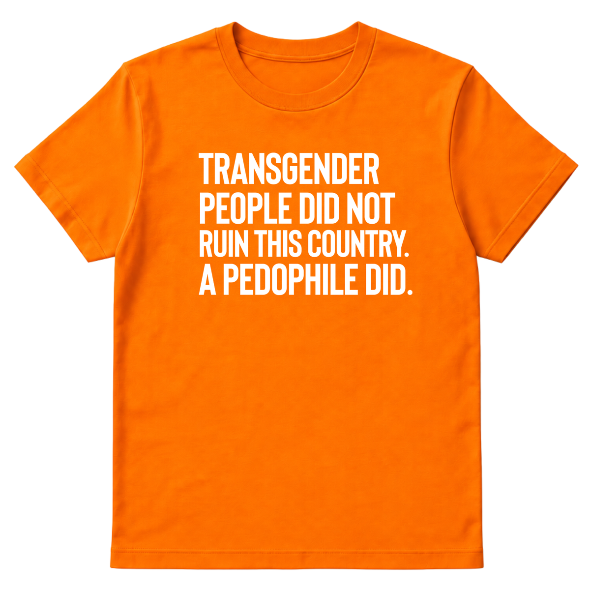 Transgender People Did Not Ruin This Country. A Pedophile Did Unisex Tee