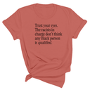 Trust your eyes. The racists in charge don't think any Black person is qualified Unisex Tee-T-Shirt-The Original God Ain't Petty But I Am