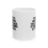 Turns out DEI wasn’t holding the country back. It was holding it together Mug 11oz (White & Black)-Mug-The Original God Ain't Petty But I Am