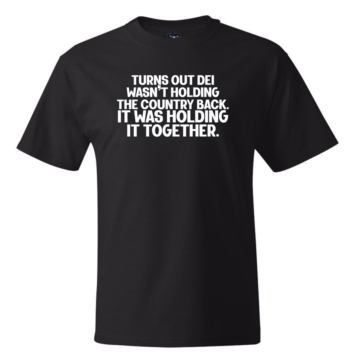 Turns out DEI wasn’t holding the country back. It was holding it together *BLACK TALL TEE* Unisex Tee