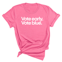Vote Early. Vote Blue Unisex Tee-T-Shirt-The Original God Ain't Petty But I Am