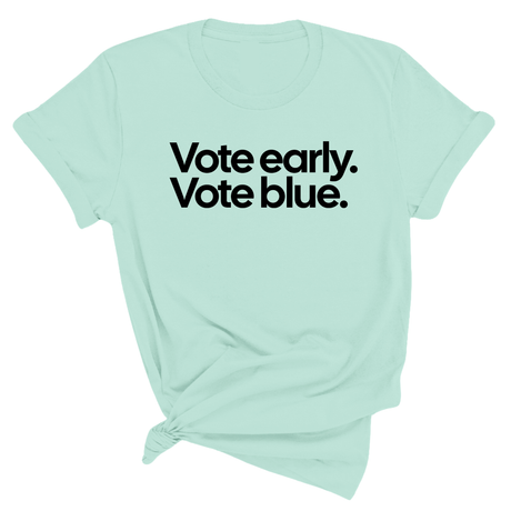 Vote Early. Vote Blue Unisex Tee-T-Shirt-The Original God Ain't Petty But I Am