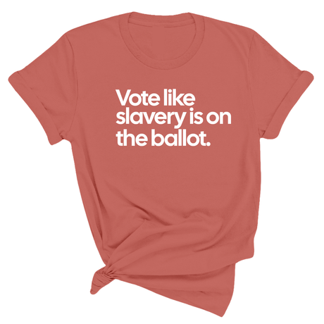 Vote Like Slavery Is on the Ballot Unisex Tee-T-Shirt-The Original God Ain't Petty But I Am