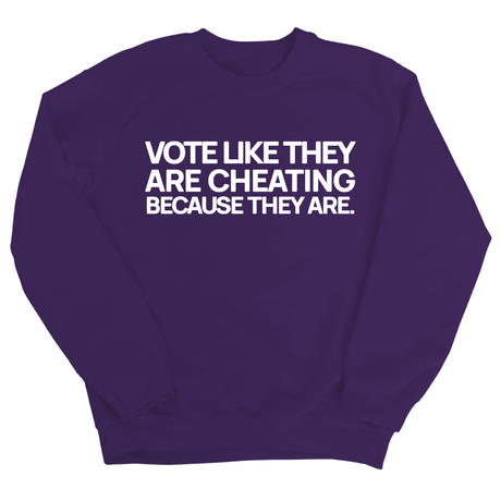 Vote like they are cheating because they are Unisex Sweatshirt-Sweatshirt-The Original God Ain't Petty But I Am