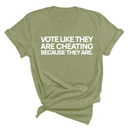Vote like they are cheating because they are Unisex Tee-T-Shirt-The Original God Ain't Petty But I Am