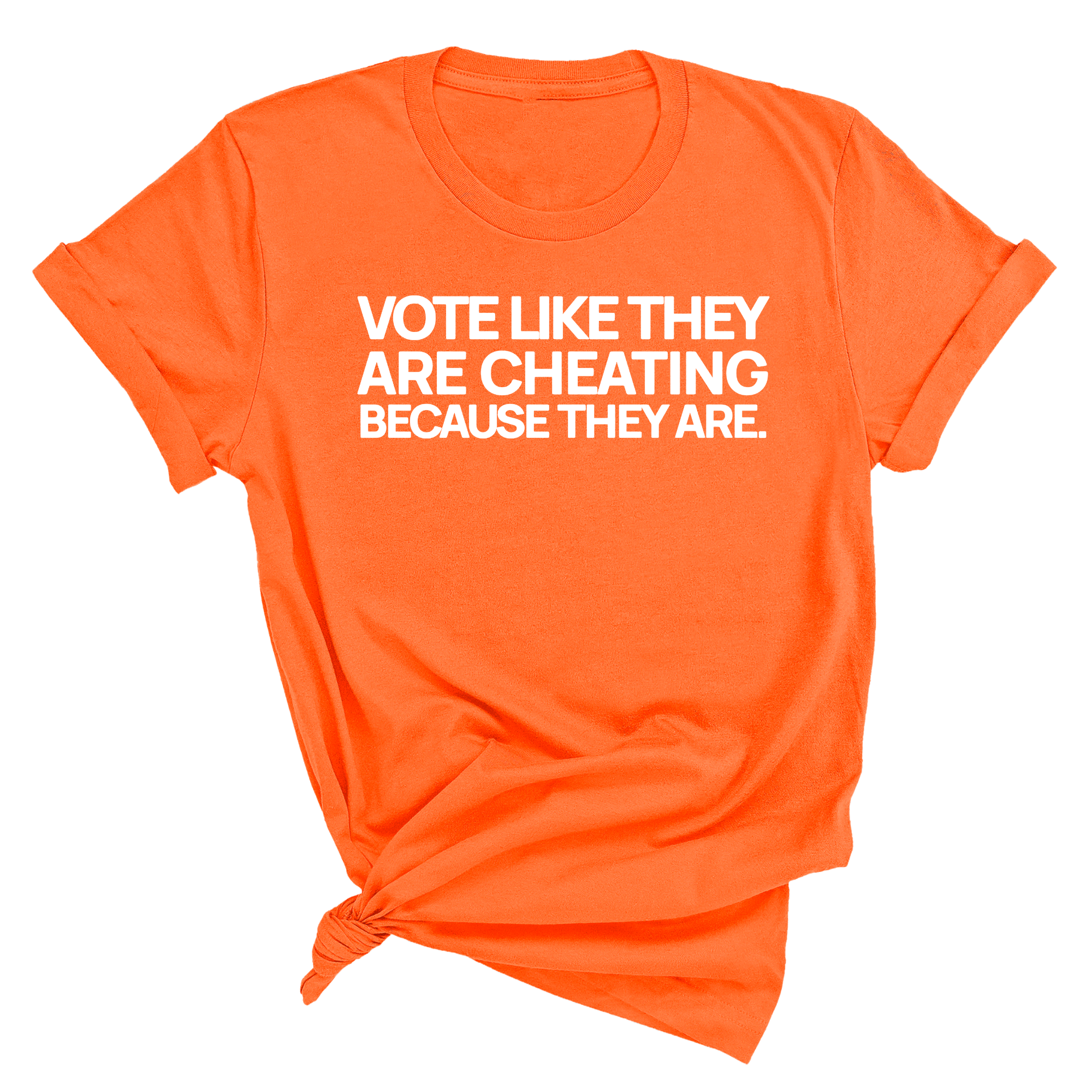 Vote like they are cheating because they are Unisex Tee-T-Shirt-The Original God Ain't Petty But I Am
