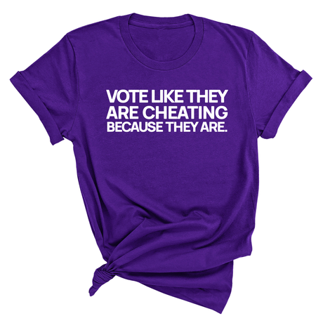 Vote like they are cheating because they are Unisex Tee-T-Shirt-The Original God Ain't Petty But I Am