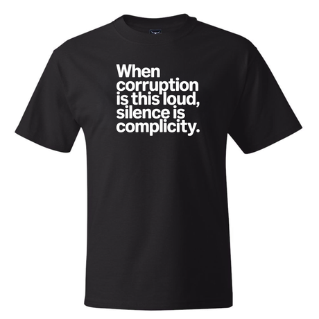 When Corruption Is This Loud, Silence Is Complicity *BLACK TALL TEE* Unisex Tee-T-Shirt-The Original God Ain't Petty But I Am