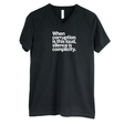 When Corruption Is This Loud, Silence Is Complicity *BLACK V-NECK* Unisex Tee-T-Shirt-The Original God Ain't Petty But I Am