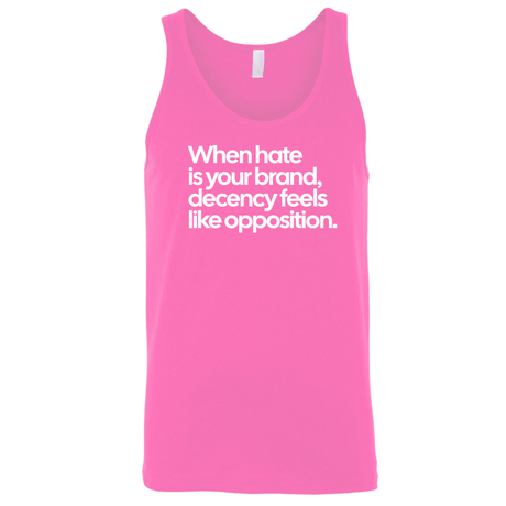 When Hate Is Your Brand, Decency Feels Like Opposition Unisex Tank Top-T-Shirt-The Original God Ain't Petty But I Am