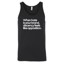 When Hate Is Your Brand, Decency Feels Like Opposition Unisex Tank Top-T-Shirt-The Original God Ain't Petty But I Am