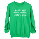 When He Won’t Release Files, He Starts a War Unisex Sweatshirt-Sweatshirt-The Original God Ain't Petty But I Am
