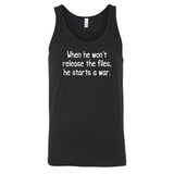 When He Won’t Release Files, He Starts a WarUnisex Tank Top-T-Shirt-The Original God Ain't Petty But I Am