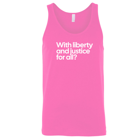 With liberty and justice for all? Unisex Tank Top-T-Shirt-The Original God Ain't Petty But I Am