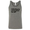 With liberty and justice for all? Unisex Tank Top-T-Shirt-The Original God Ain't Petty But I Am